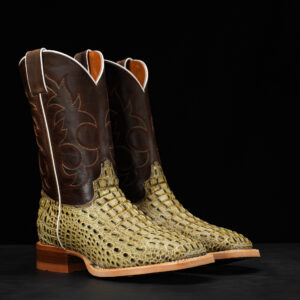 Desert Caiman Horn Back - Square Toe