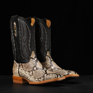 AUTHENTIC Natural Python Belly – Arena Square Toe