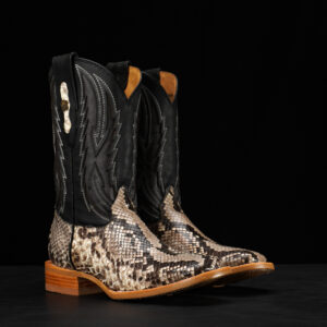 AUTHENTIC Natural Python Belly – Arena Square Toe