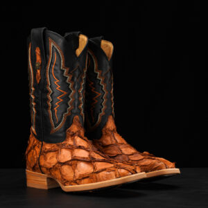 AUTHENTIC Cognac Pirarucu – Arena Square Toe