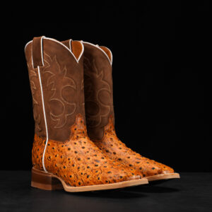 Honey Ostrich – Square Toe