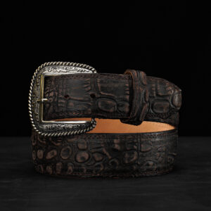 Matte Brown Alligator Belt