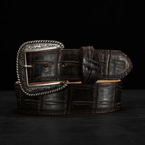 Matte Brown Alligator Belt