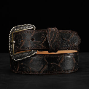 Matte Brown Fish Scale Belt