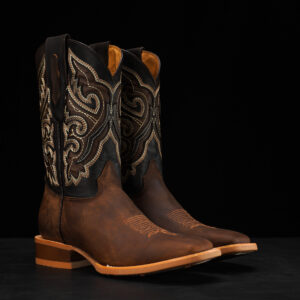 Brown Cowhide – Arena Square Toe