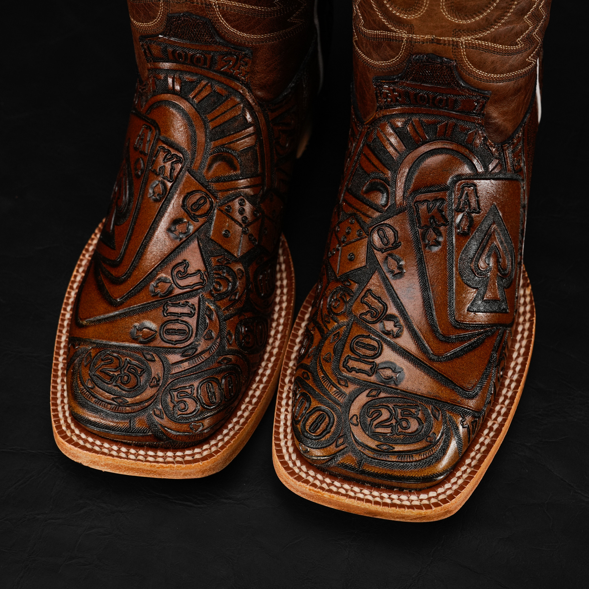 “The Gambler” Tan Safari – Square Toe - Image 3