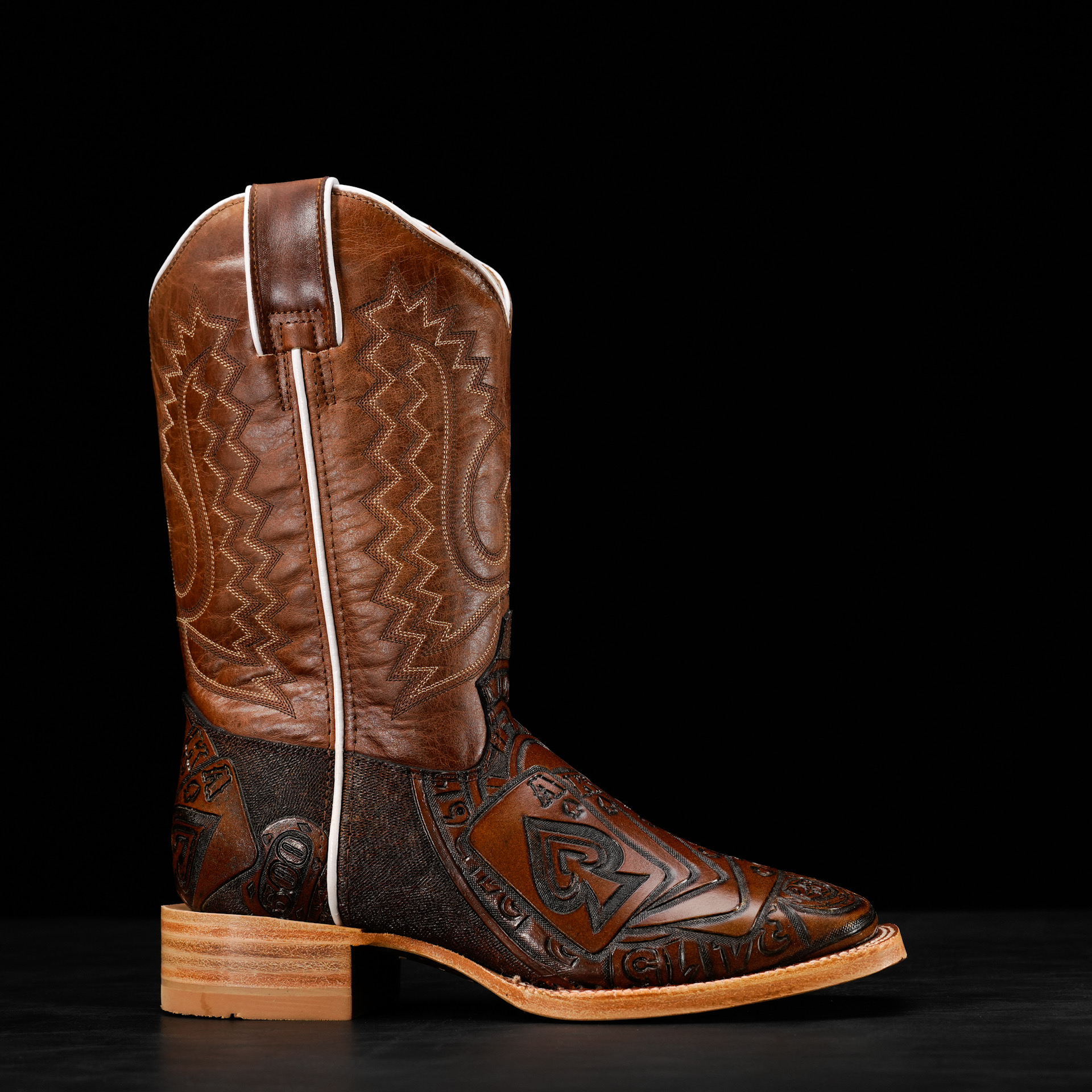 “The Gambler” Tan Safari – Square Toe - Image 2