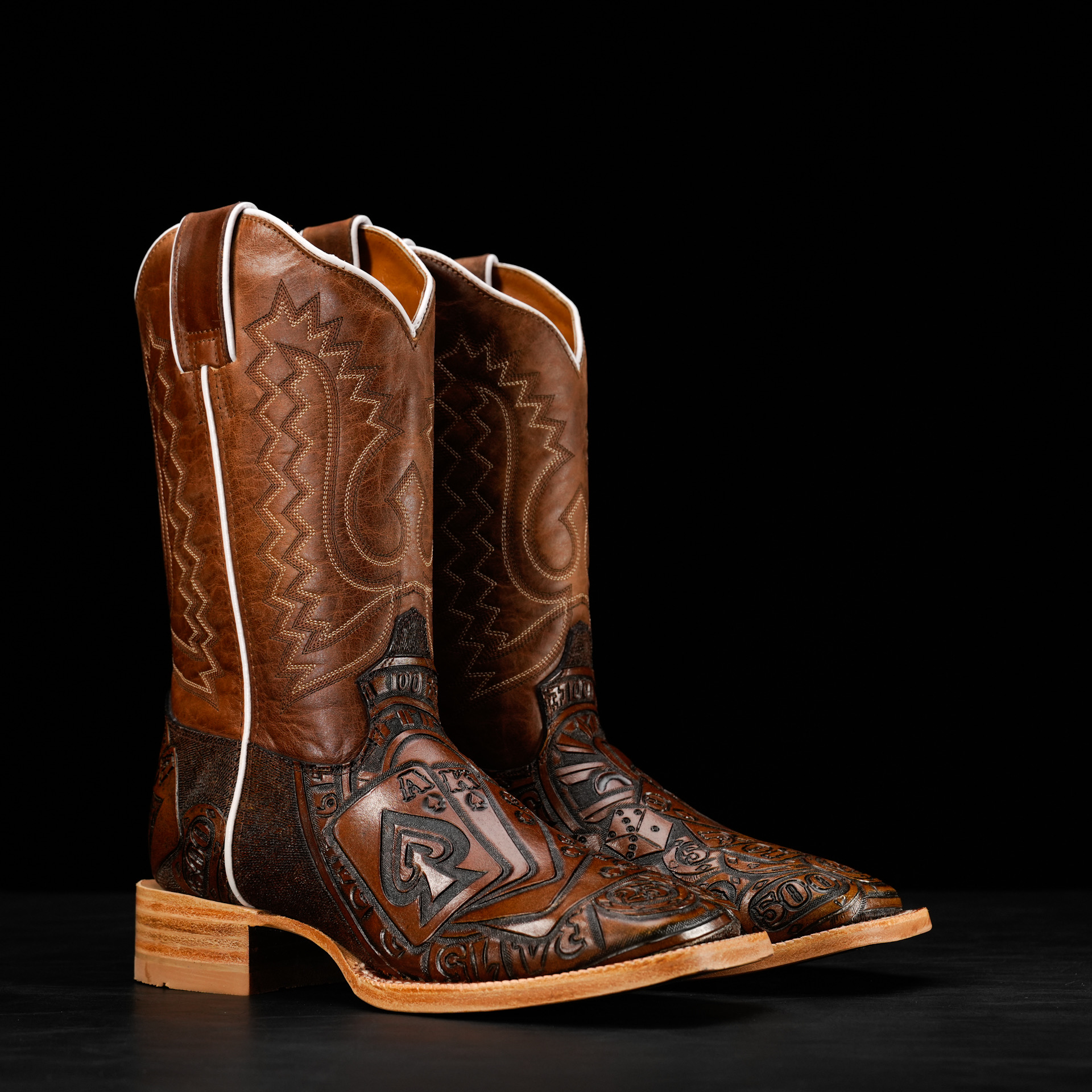 “The Gambler” Tan Safari – Square Toe