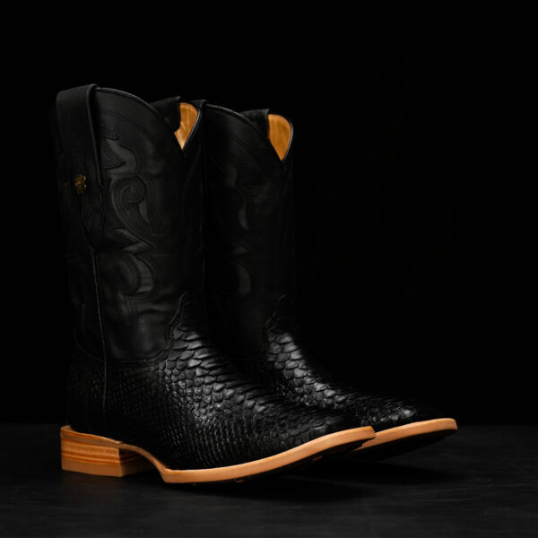 AUTHENTIC Black Python – Square Toe - Alfa Western WearAlfa Western Wear