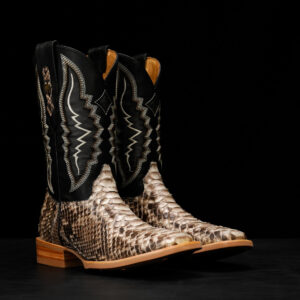 AUTHENTIC Natural Python – Arena Square Toe