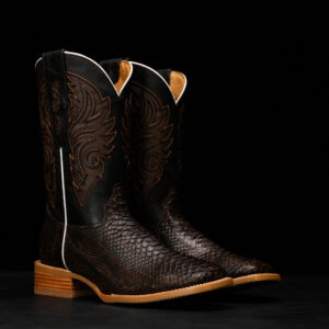 AUTHENTIC Rustic Honey Python – Arena Square Toe