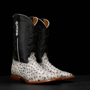 Natural Ostrich – Square Toe