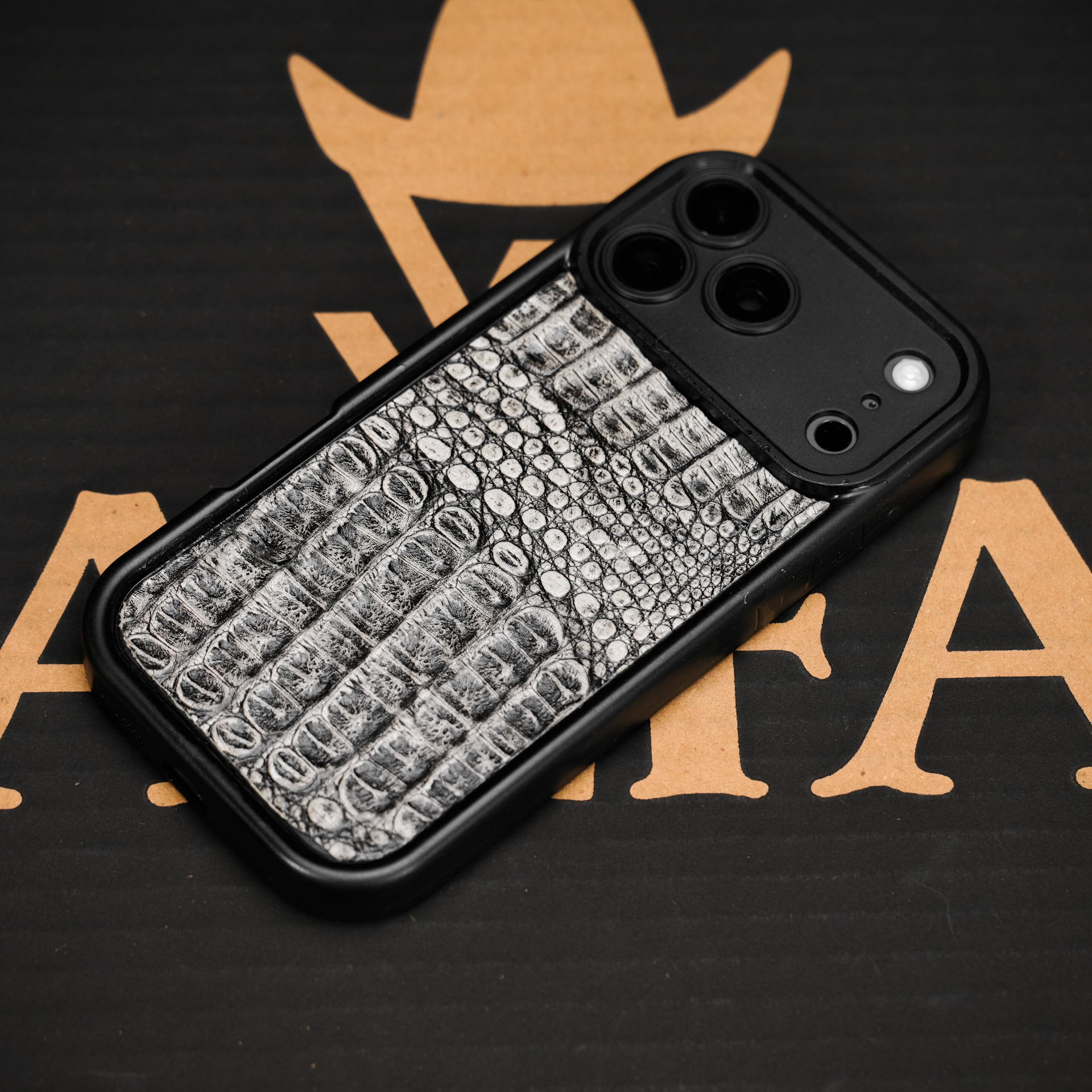 AUTHENTIC Gray Caiman iPhone Case - Image 2