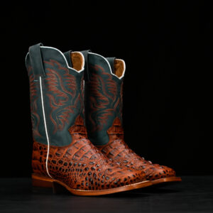 Cognac Caiman Neck – Square Toe