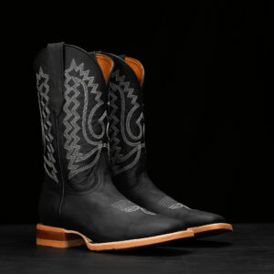 Matte Black Cowhide – Square Toe