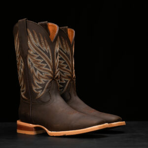 Matte Brown Cowhide – Square Toe