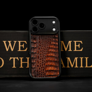 AUTHENTIC Cognac Caiman iPhone Case