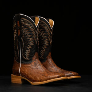 AUTHENTIC Brandy Python Belly – Arena Square Toe