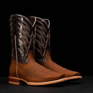 Natural Brown Cowhide – Heritage Square Toe