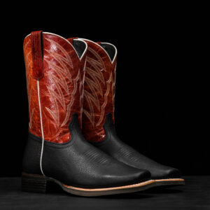 Flyweight Black Bullhide - Heritage Square Toe