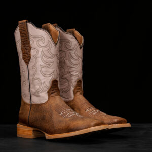 Natural Brown Bullhide - Ranch Square Toe