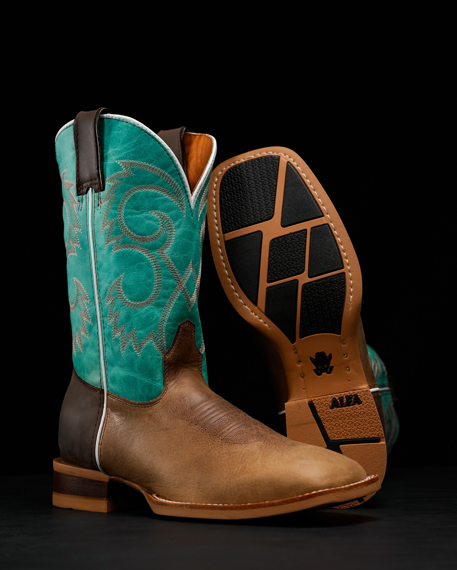 Brown Cowhide – Square Toe - Image 2