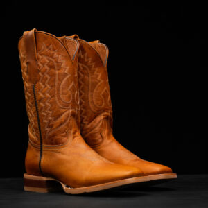 Matte Honey Cowhide – Square Toe