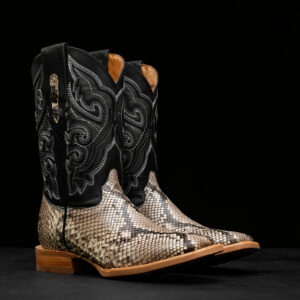 AUTHENTIC Natural Python Belly – Arena Square Toe