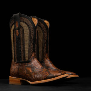 AUTHENTIC Brandy Python Belly – Arena Square Toe