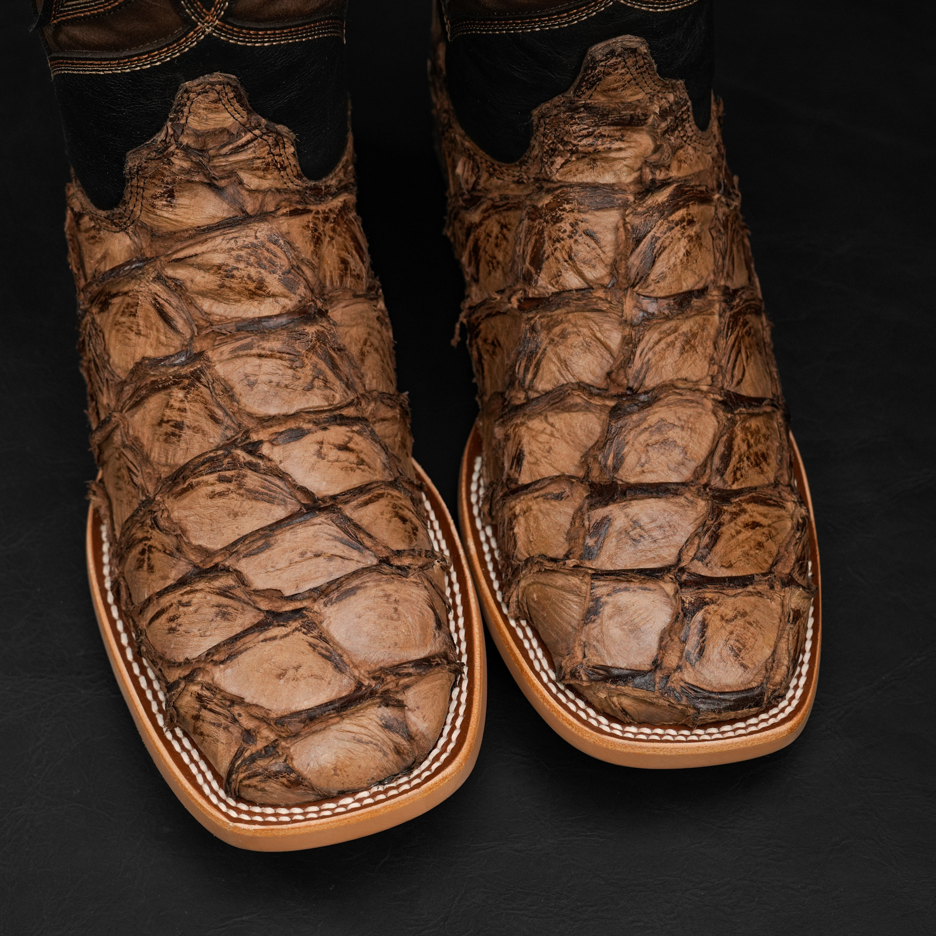 AUTHENTIC Brown Pirarucu – Arena Square Toe - Image 3