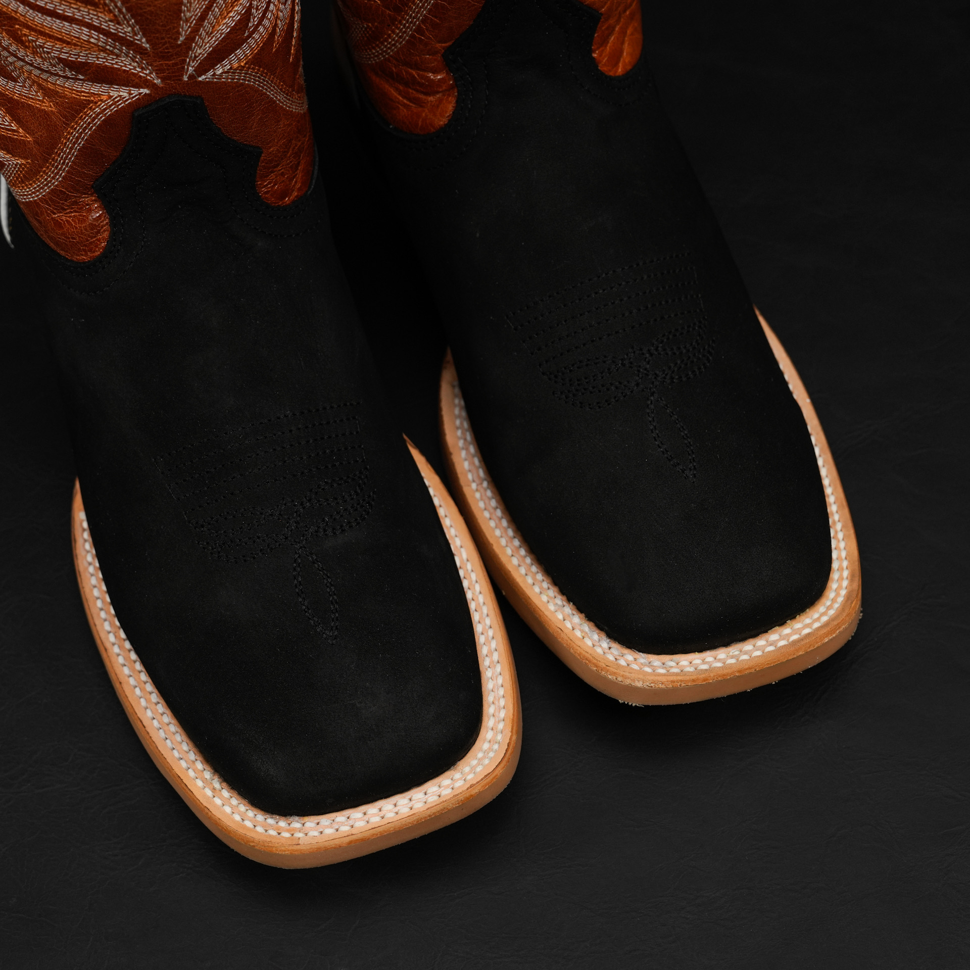 Matte Black Cowhide – Square Toe - Image 3