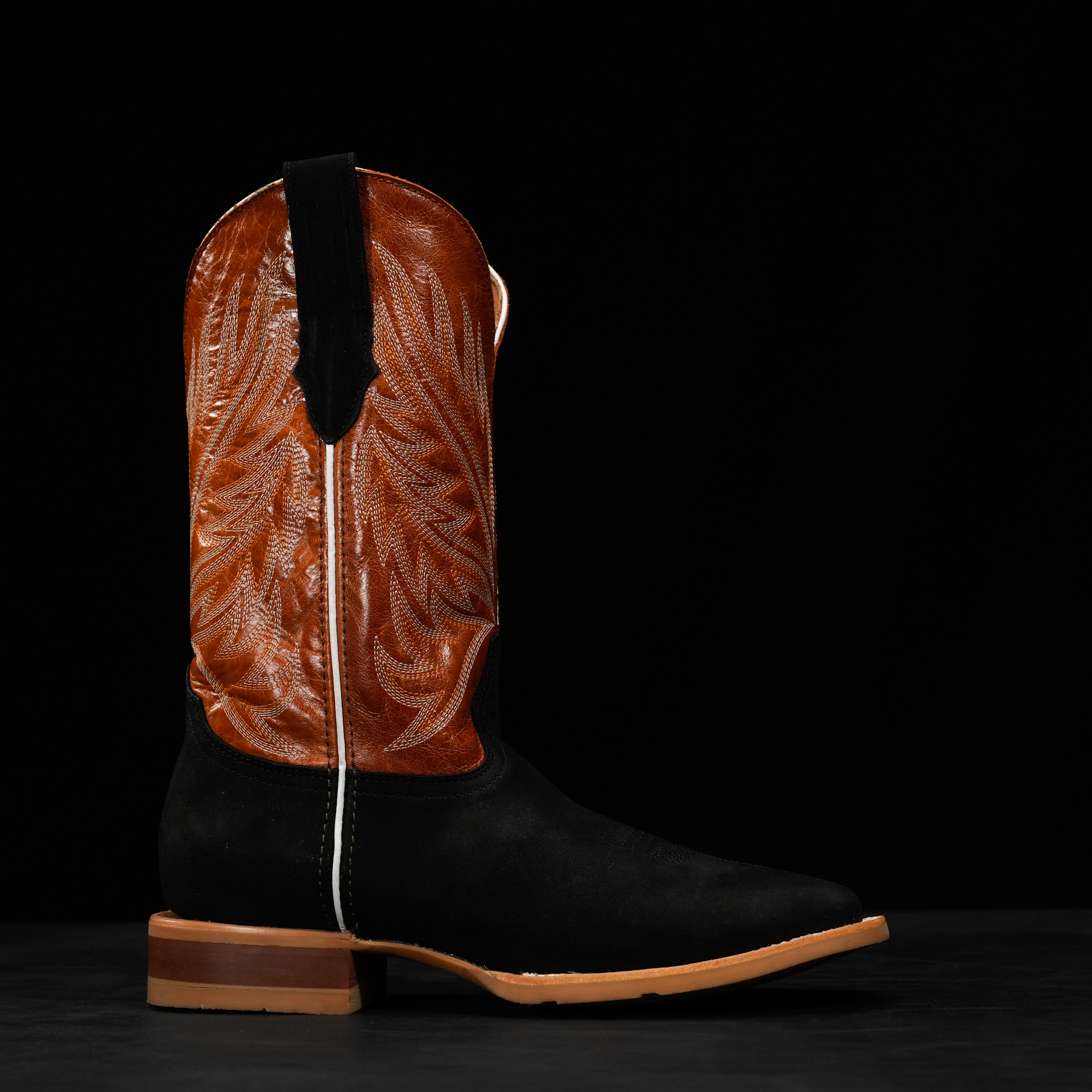Matte Black Cowhide – Square Toe - Image 2