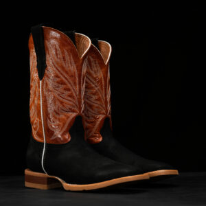 Matte Black Cowhide – Square Toe