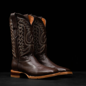Brown Cowhide – Square Toe