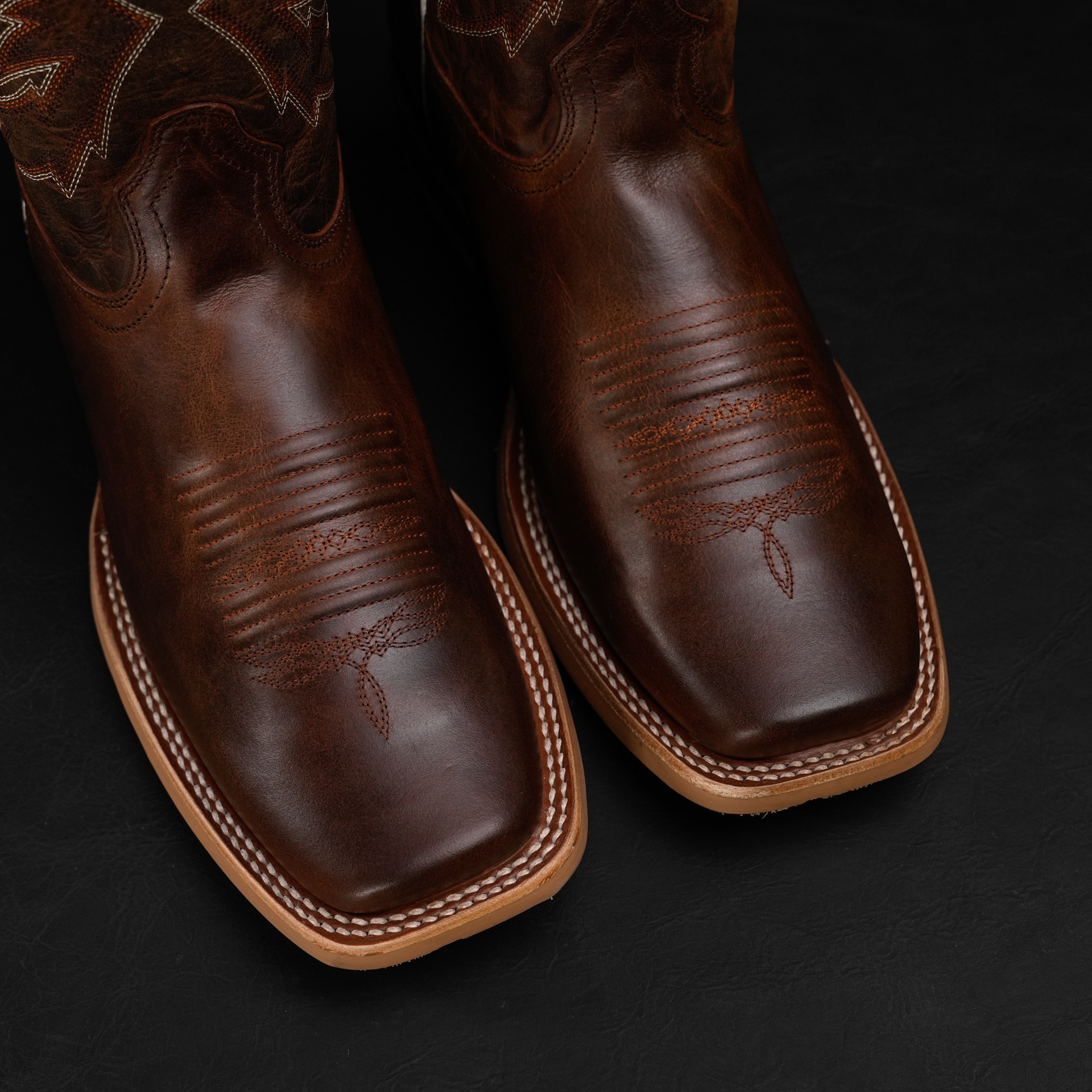 Brown Cowhide – Heritage Square Toe - Image 4