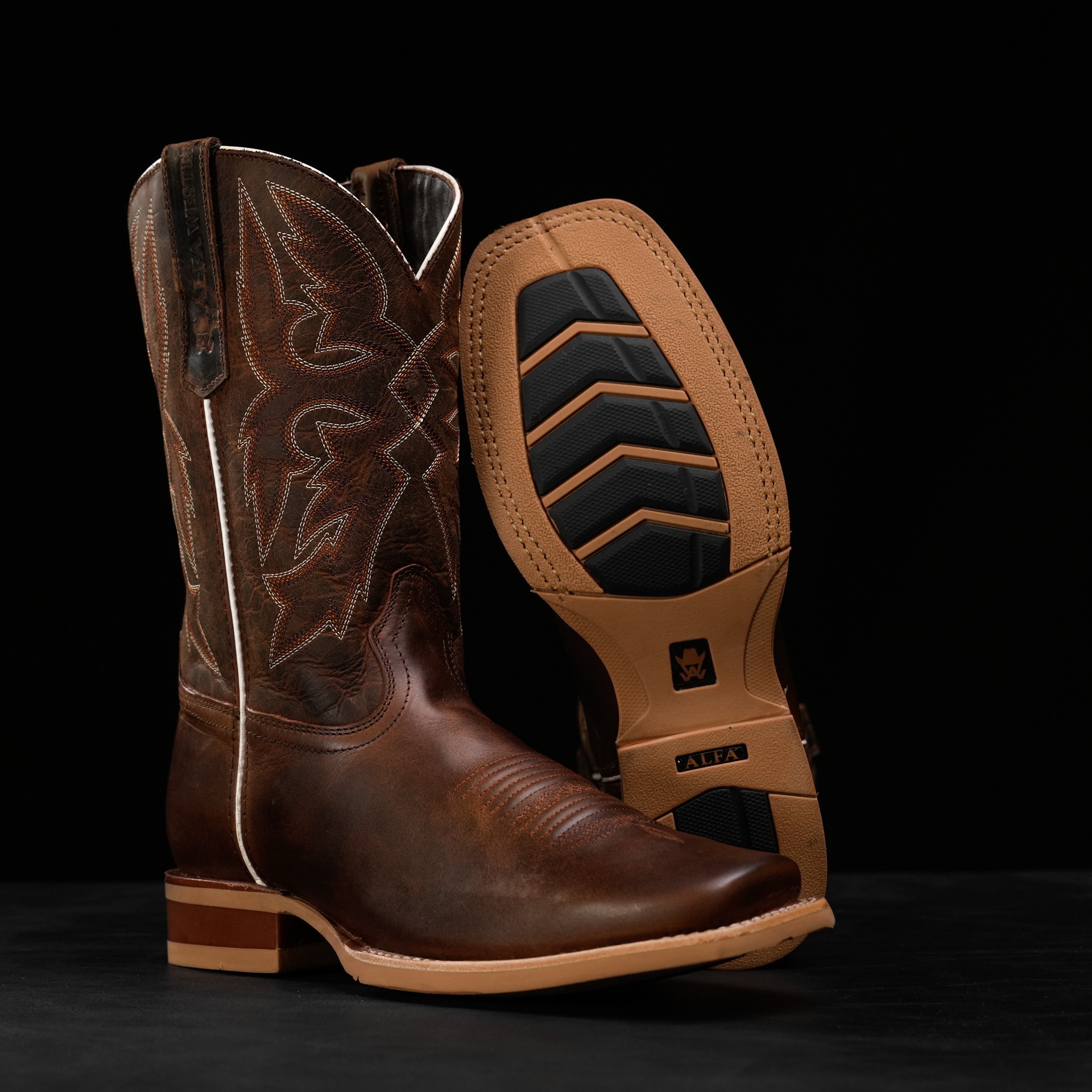 Brown Cowhide – Heritage Square Toe - Image 2