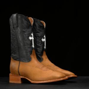 Natural Brown Cowhide – Square Toe