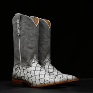 Baby-Blue Fish Scale  – Square Toe