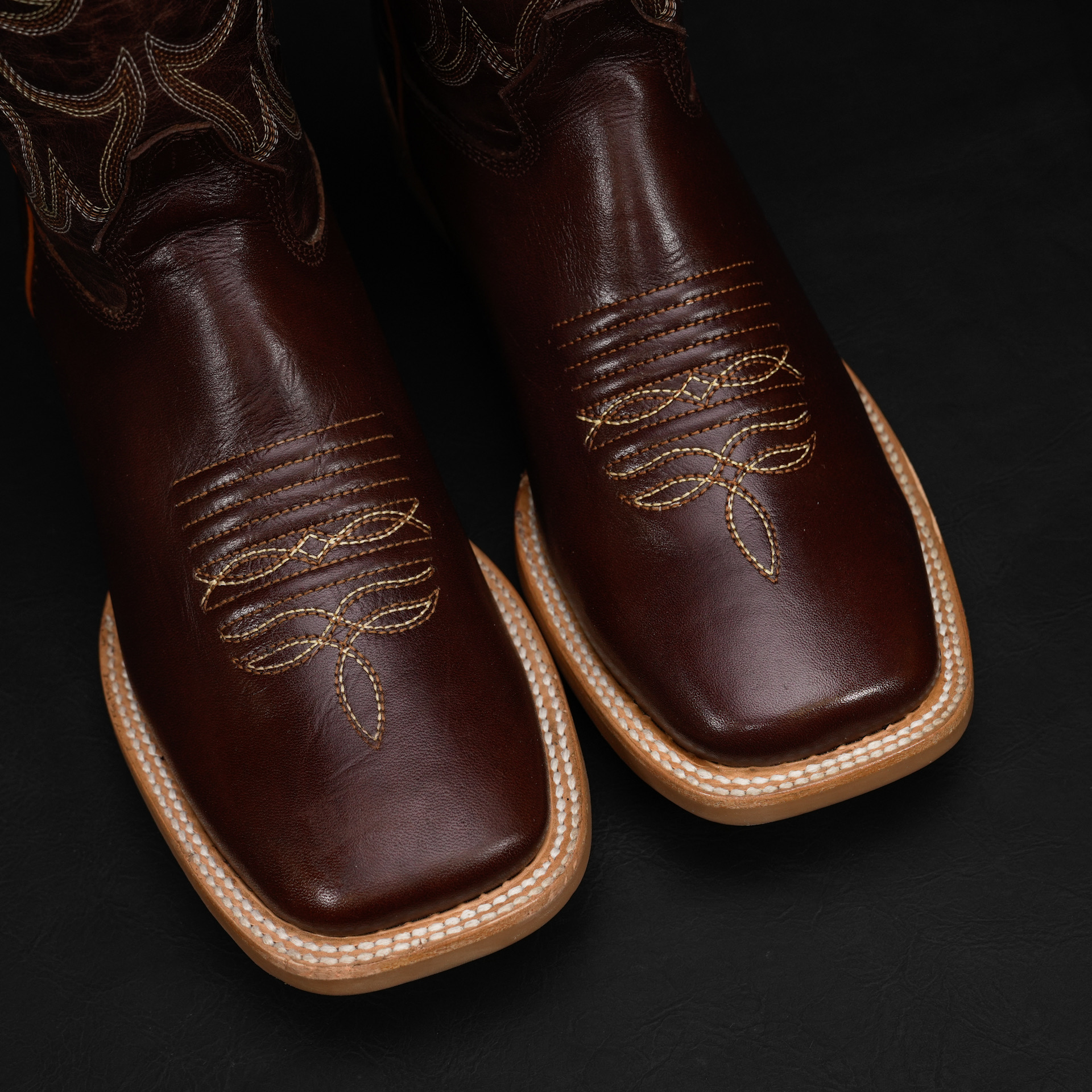 Brown Cowhide – Ranch Square Toe - Image 3