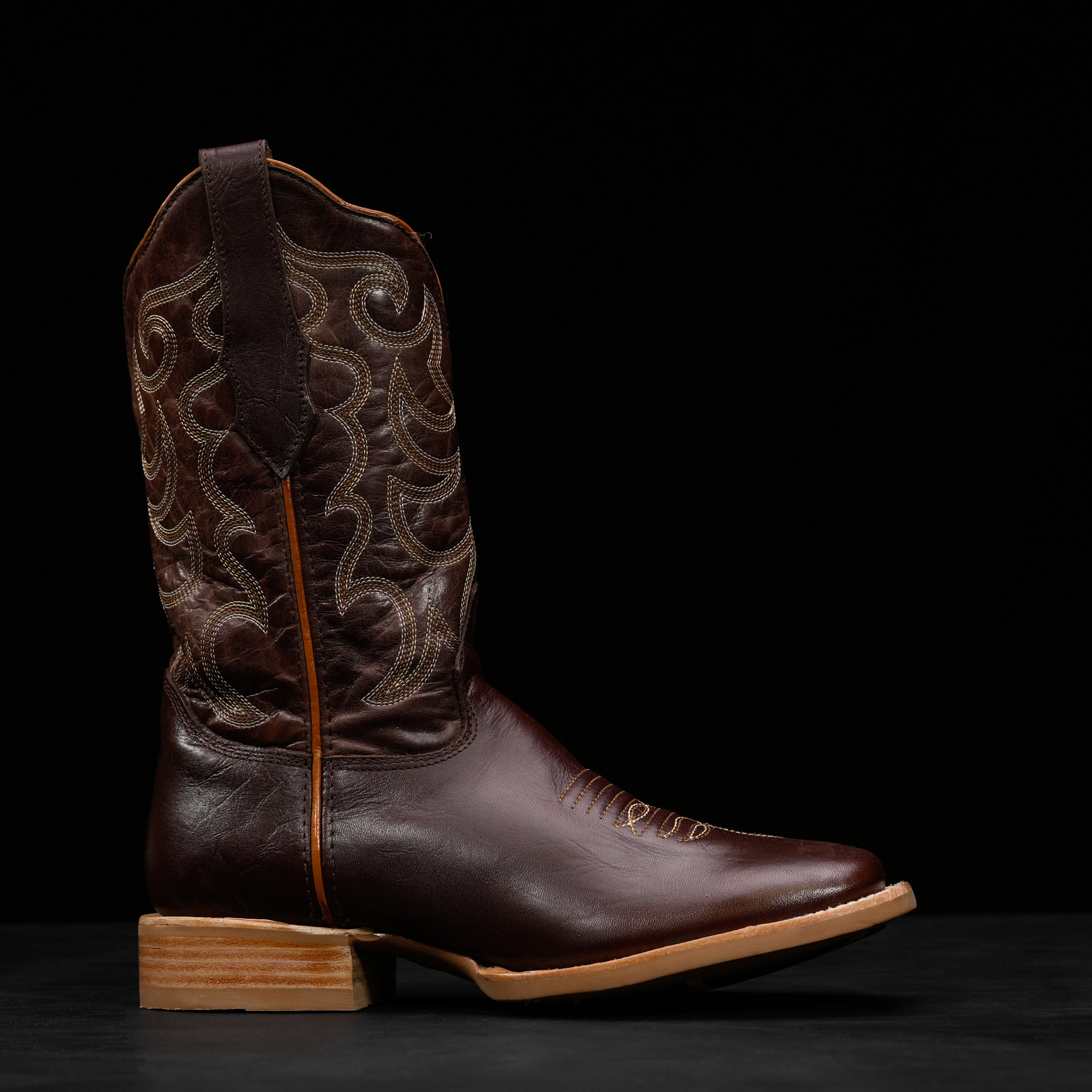 Brown Cowhide – Ranch Square Toe - Image 2
