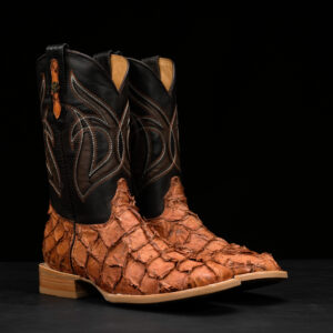 AUTHENTIC Cognac Pirarucu – Arena Square Toe