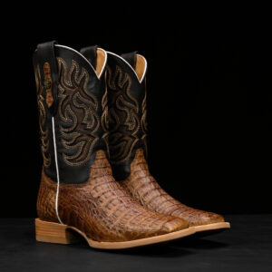 AUTHENTIC Honey Caiman Hornback – Arena Square Toe