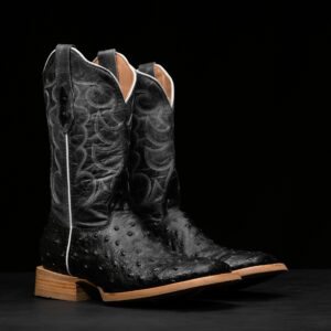 Black Ostrich – Ranch Square Toe
