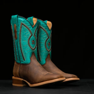 Natural Brown Cowhide – Arena Square Toe