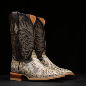 Natural Brown Python – Square Toe