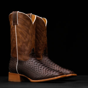 Matte Brown Python – Square Toe