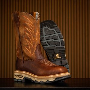 Cognac Cowhide Steel Toe - Square Toe