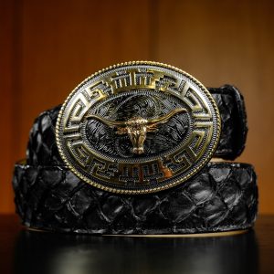 Genuine Black Pirarucu Belt
