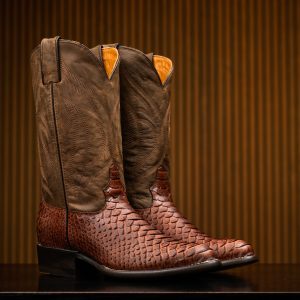Brown Python – Round Toe