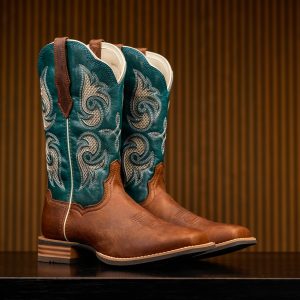 Brown Cowhide - Square Toe